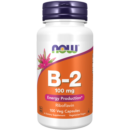 Now Foods Vitamín B2 (Riboflavin) 100 mg 100 kapsúl