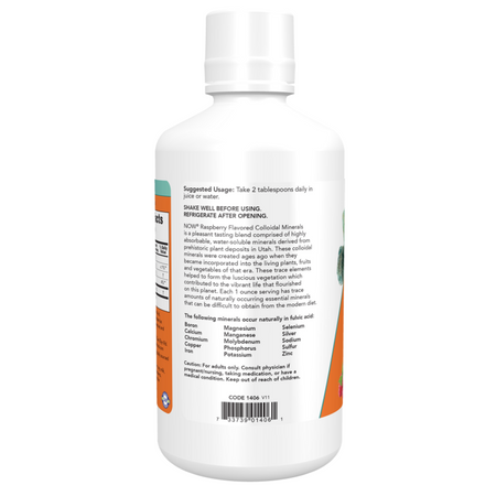 Now Foods Colloidal Minerals Raspberry Liquid 946 ml
