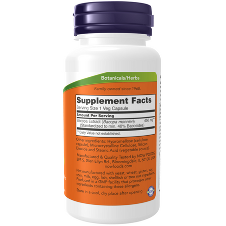 Now Foods Bacopa 450 mg Extract 90 kapsúl