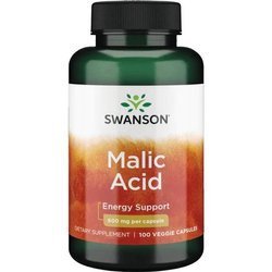 Swanson Kyselina jablčná (L-Malic Acid) 600 mg 100 veg kapsúl