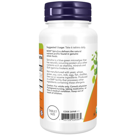 Now Foods Spirulina 500 mg 100 tabliet