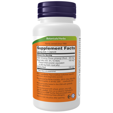 Now Foods Ginseng a Royal Jelly 90 kapsúl