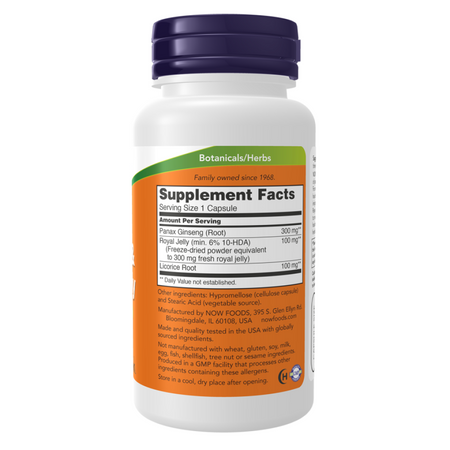 Now Foods Ginseng a Royal Jelly 90 kapsúl