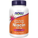 Now Foods Niacin 500 mg, Double Strength Flush-Free 90 veg kapsúl