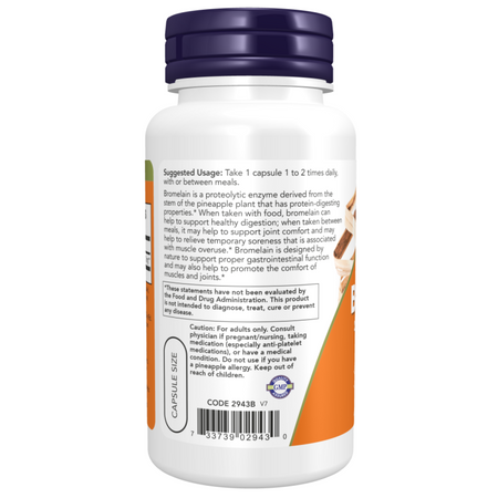 Now Foods Bromelain 500 mg 60 kapsúl