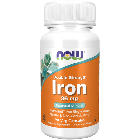 Now Foods Iron 36 mg Double Strength 90 kapsúl