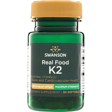 Swanson Vitamín K2 MK7 200 mcg 30 kapsúl