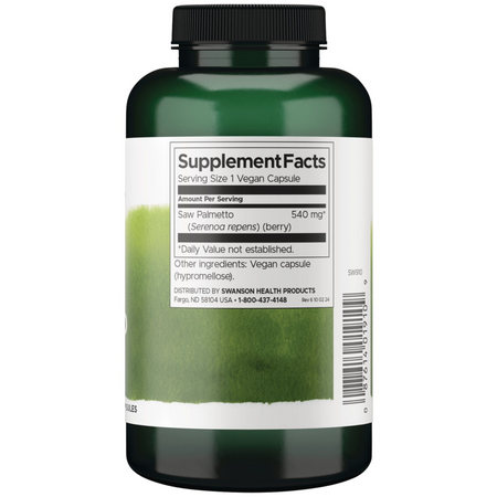 Swanson Full Spectrum Saw Palmetto 540 mg 250 kapsúl