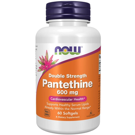 Now Foods Pantethine Double Strength 600 mg 60 kapsúl