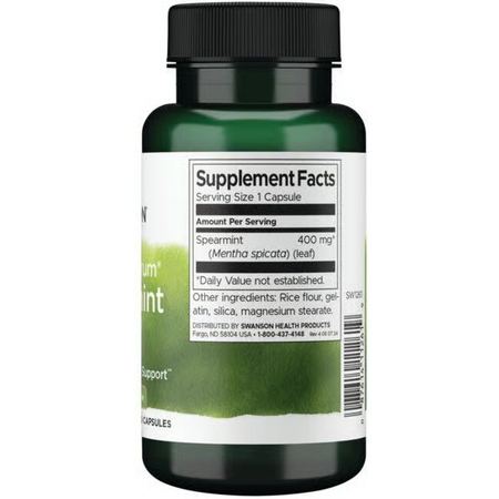 Swanson Full Spectrum Spearmint Leaf 400 mg 60 kapsúl
