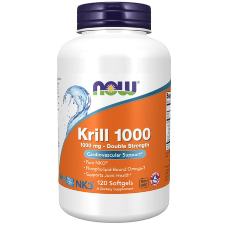 Now Foods Krill 1000, Double Strength 1000 mg 120 kapsúl