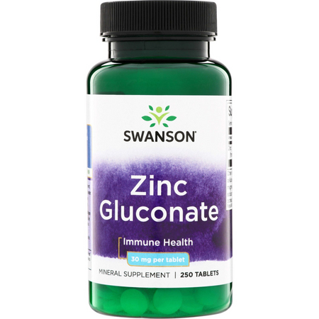 Swanson Zinc Gluconate 30 mg 250 tabliet