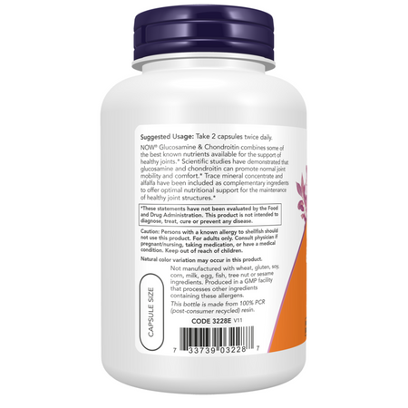 Now Foods Glukosamin, Chondroitin a Trace Minerals 240 veg kapsúl