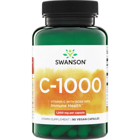 Swanson Vitamín C 1000 mg s Šípkem 90 veg kapsúl
