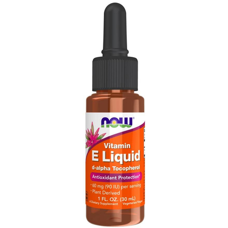 Now Foods Vitamin E Liquid 30 ml kapky