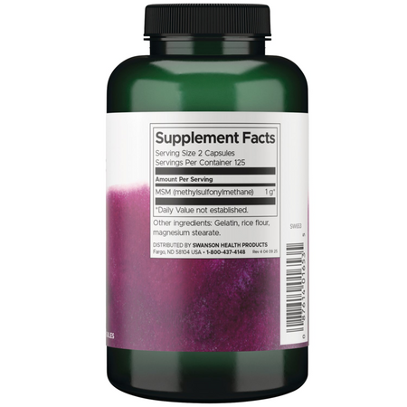 Swanson MSM Methylsulfonylmethan 500 mg 250 kapsúl