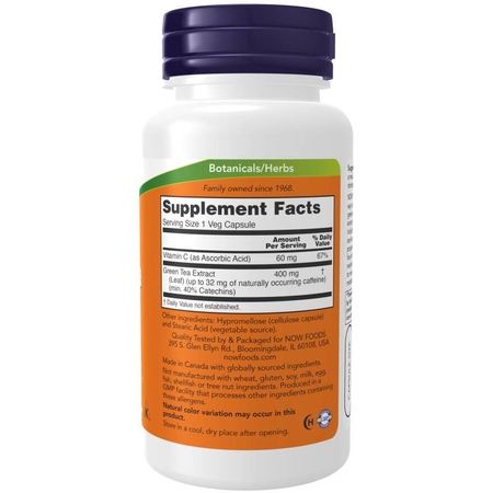 Now Foods Green Tea Extract 400 mg 100 kapsúl