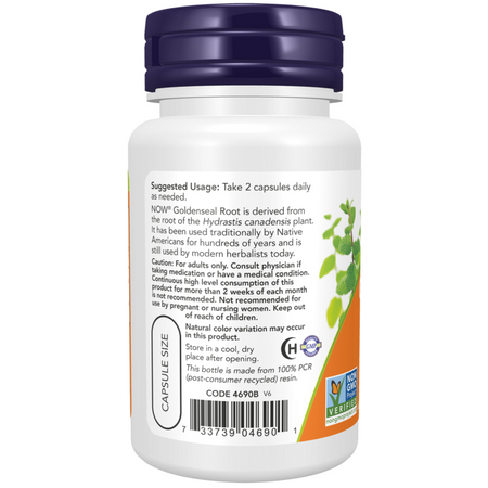 Now Foods Goldenseal 500 mg 50 kapsúl