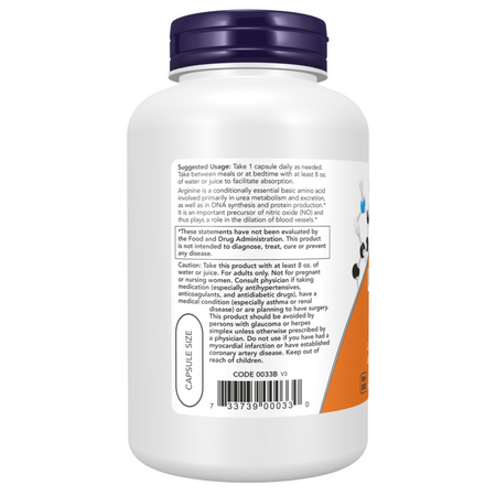 Now Foods L-Arginine 700 mg 180 veg kapsúl