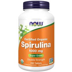 Now Foods Spirulina, Double Strength, Organic 1000 mg 240 tabliet