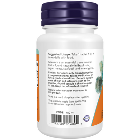 Now Foods Selen 100 mcg 100 tabliet
