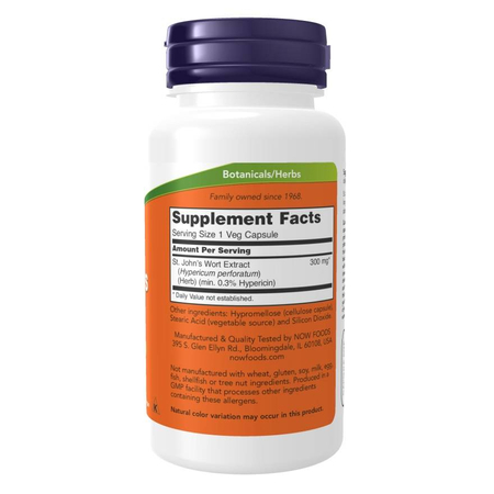 Now Foods Ľubovník (St. John's Wort) 300 mg Extract 250 veg kapsúl