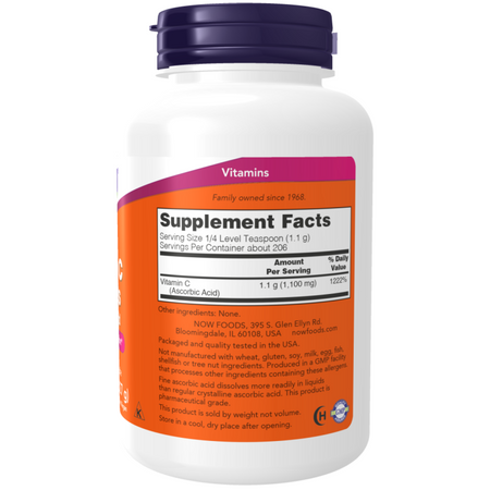 Now Foods Vitamin C Crystals Powder 1361 g