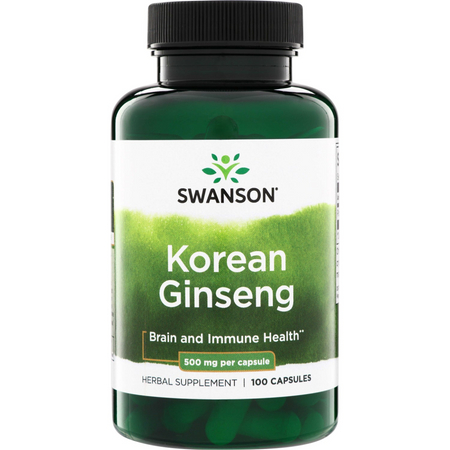 Swanson Korean Ginseng 500 mg 100 kapsúl