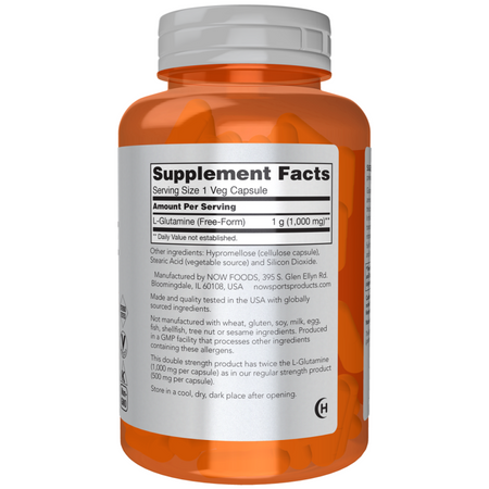 Now Foods L-Glutamine 1000 mg Double Strength 240 kapsúl