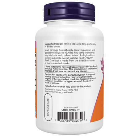 Now Foods Shark Cartilage 750 mg 100 kapsúl