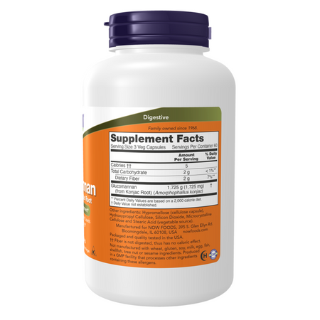Now Foods Glucomannan 575 mg 180 kapsúl