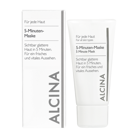 ALCINA For all skin types 5 Minute Mask – vyhladzujúca pleťová maska s extraktom z červeného vína, 50 ml