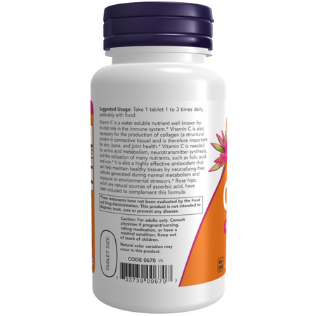 Now Foods Vitamin C-500 100 tabliet