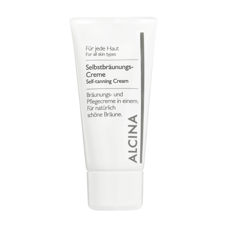 ALCINA For all skin types Self-Tanning Cream – samoopaľovací krém s DHA, ošetrujúci a bronzujúci, 50 ml
