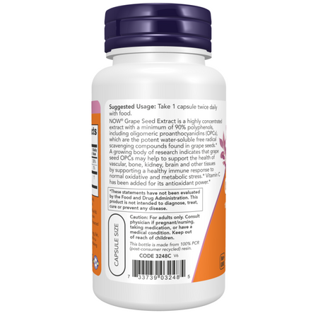 Now Foods Grape Seed 100 mg Extract 200 kapslí