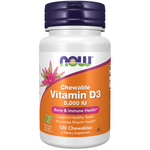 Now Foods Vitamin D-3 5000 IU chweable 120 tabliet