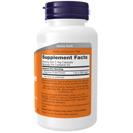 Now Foods L-Arginine 500 mg 250 veg kapsúl