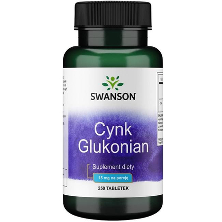Swanson Zinc Gluconate 30 mg 250 tabliet
