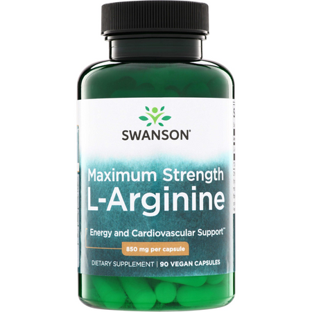 Swanson Maximum Strength L-Arginine 850 mg 90 kapsúl