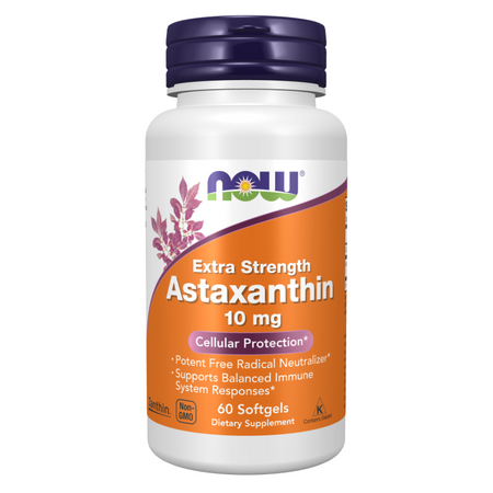 Now Foods Astaxanthin Extra Strength 10 mg 60 kapslí