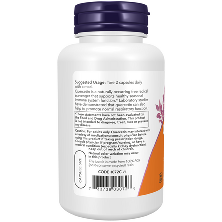 Now Foods Kvercetin (Quercetin) 500 mg 100 veg kapsúl