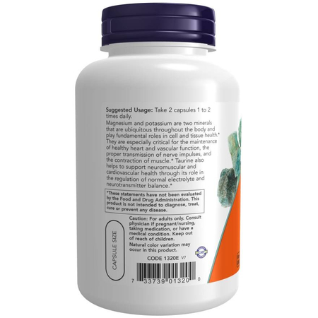 Now Foods Magnézium, Draslík a Taurin 120 kapsúl