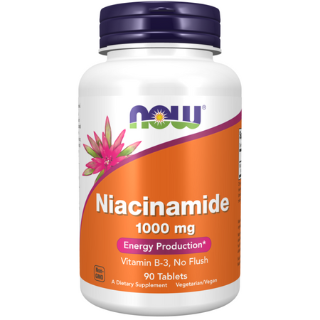 Now Foods Niacyna (Niacinamide) 1000 mg 90 tabliet