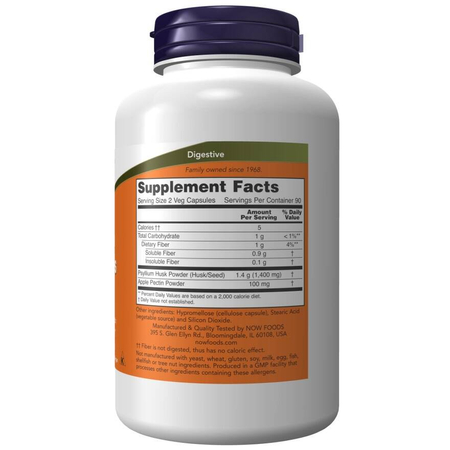 Now Foods Psyllium Husk 700 mg 180 veg kapsúl