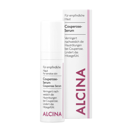 ALCINA For sensitive skin Couperose Serum – pleťové sérum redukujúce sčervenanie pre pleť s teleangiektáziami (kuperóza), 30 ml
