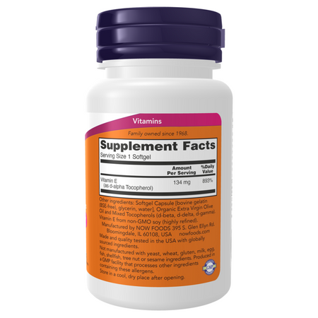 Now Foods Vitamin E-200 100 kapsúl