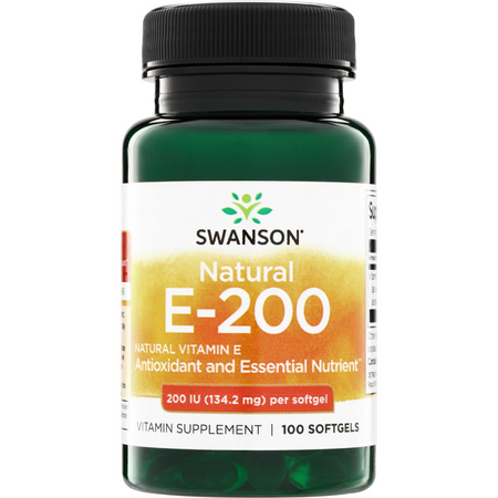 Swanson Vitamín E Přírodní 200 iu 100 kapsúl