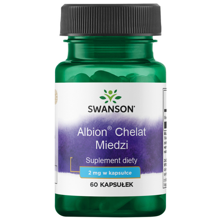 Swanson Albion Chelát Měď 2 mg 60 kapsúl