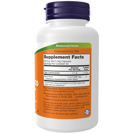 Now Foods Pau d'Arco 500 mg 250 kapsúl