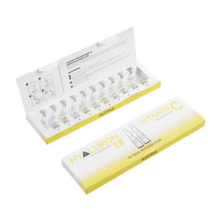 ALCINA Hyaluron 2.0 Ampoule Treatment – ampulková kúra s kyselinou hyalurónovou a vitamínom C, 10x1 ml